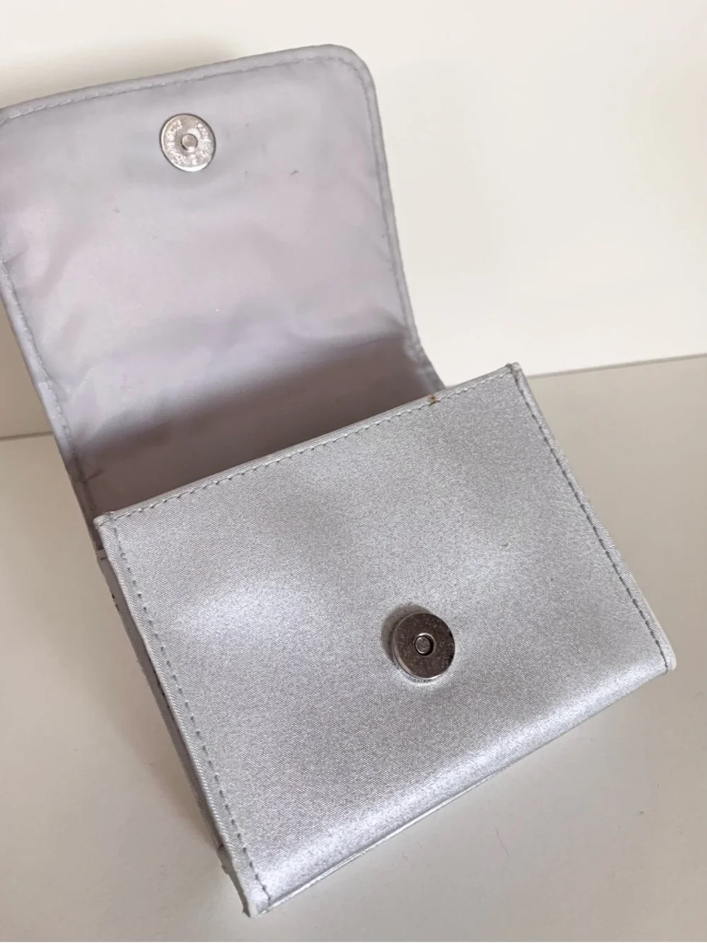 Y2k Shiseido Metallic Silver Travel Cosmetic Case